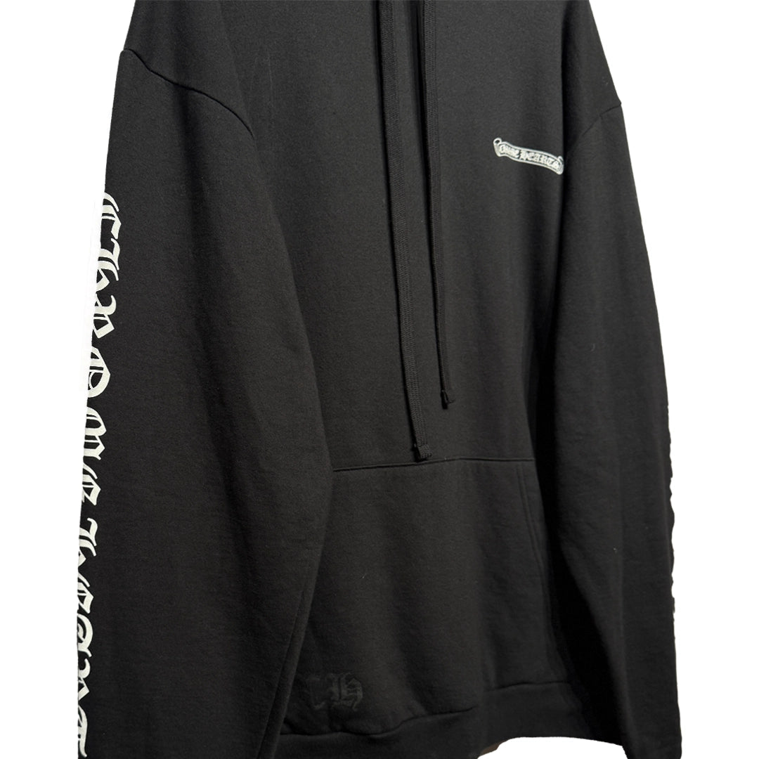 Chrome Hearts Scroll logo Hoodie Black/White