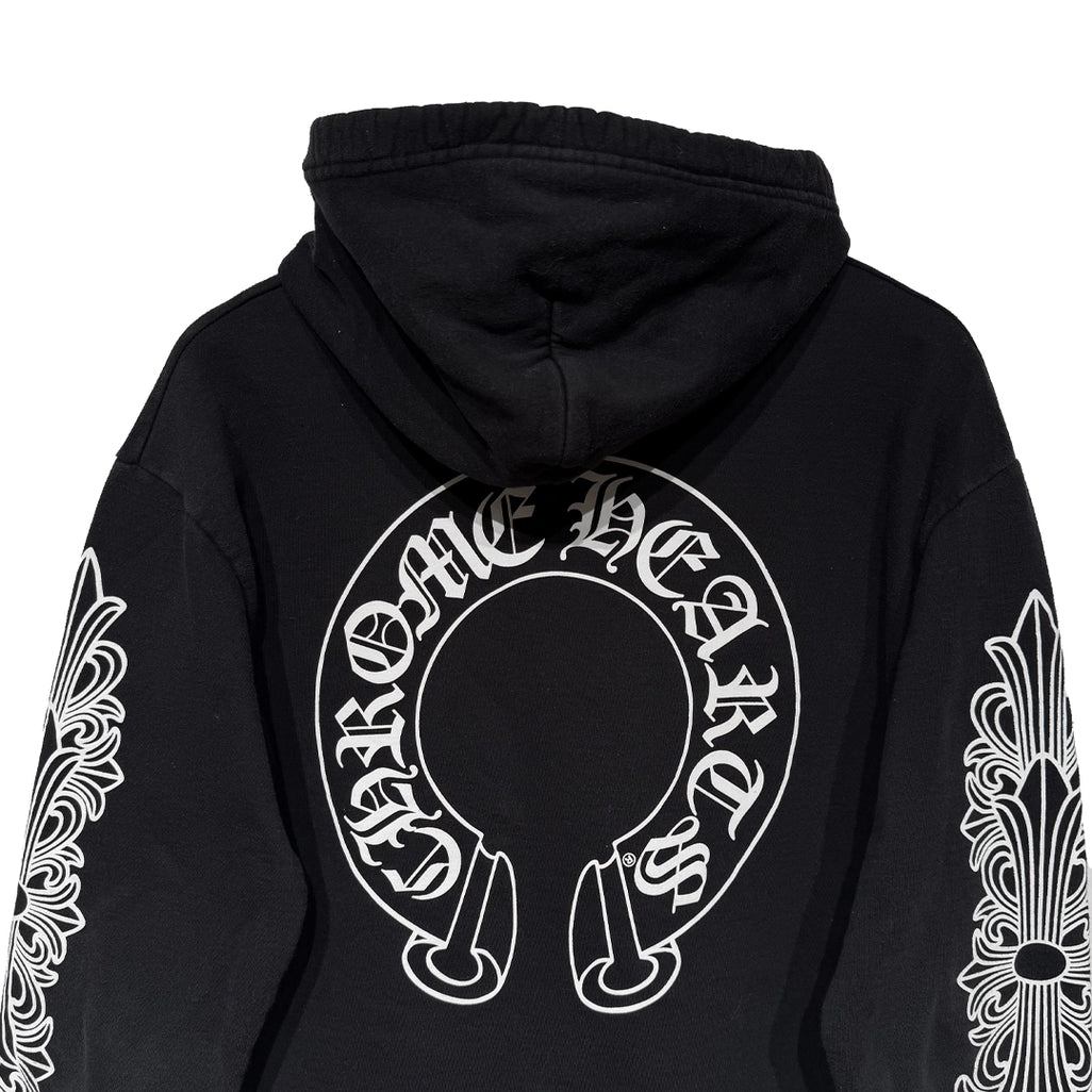 Chrome Hearts Floral Horseshoe Black Hoodie