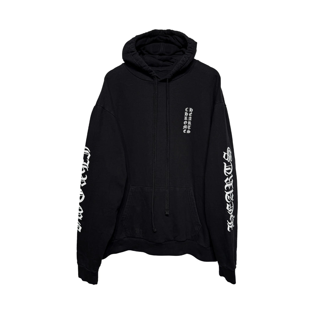 Chrome Hearts Vertical Logo Hoodie Black/White