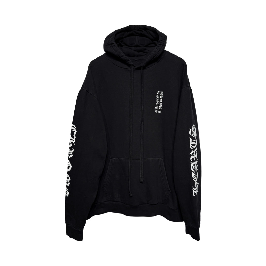 Chrome Hearts Vertical Logo Hoodie Black/White