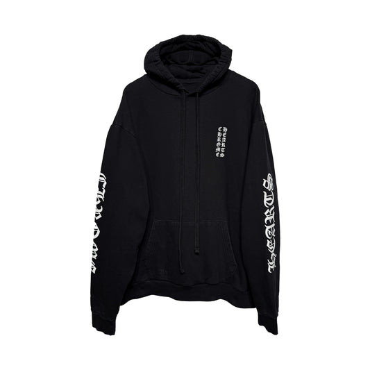 Chrome Hearts Vertical Logo Hoodie Black/White