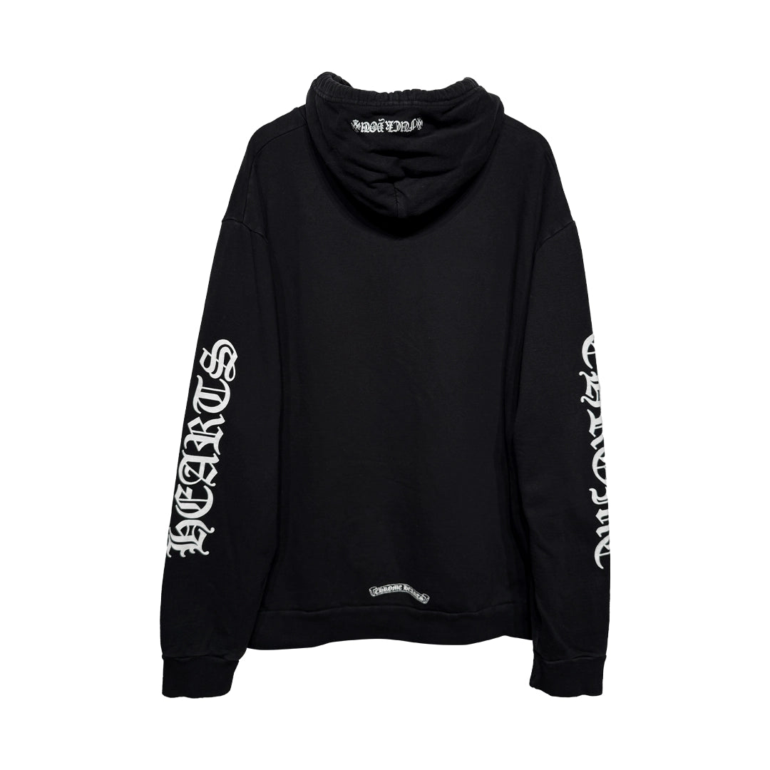 Chrome Hearts Vertical Logo Hoodie Black/White