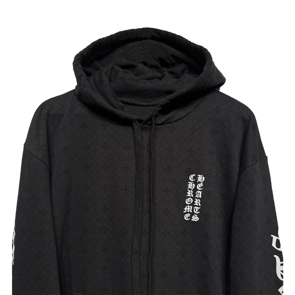 Chrome Hearts Plus Cross Allover Print Horseshoe Logo Hoodie