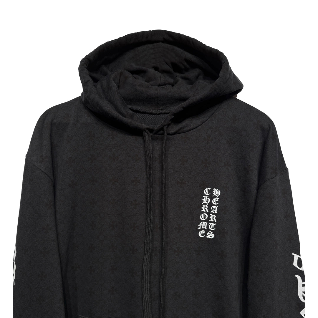 Chrome Hearts Plus Cross Allover Print Horseshoe Logo Hoodie