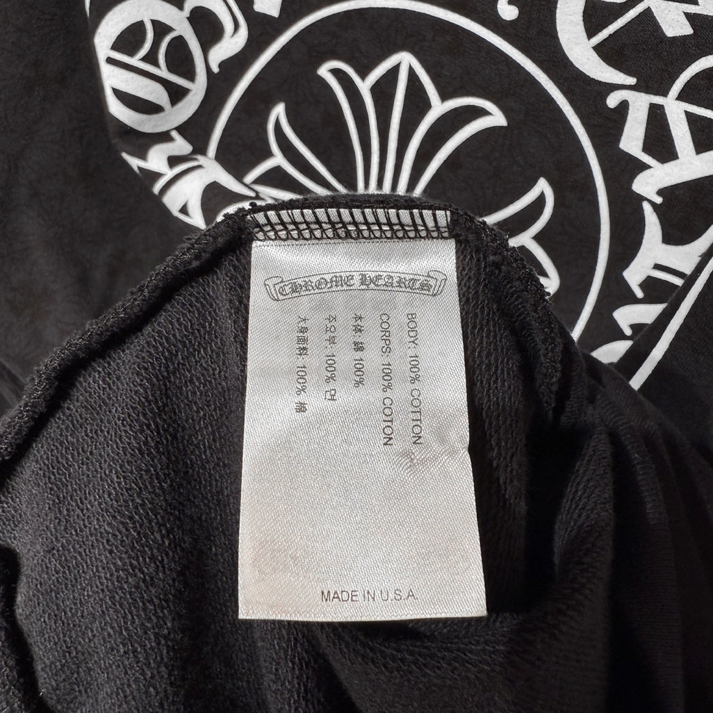 Chrome Hearts Plus Cross Allover Print Horseshoe Logo Hoodie