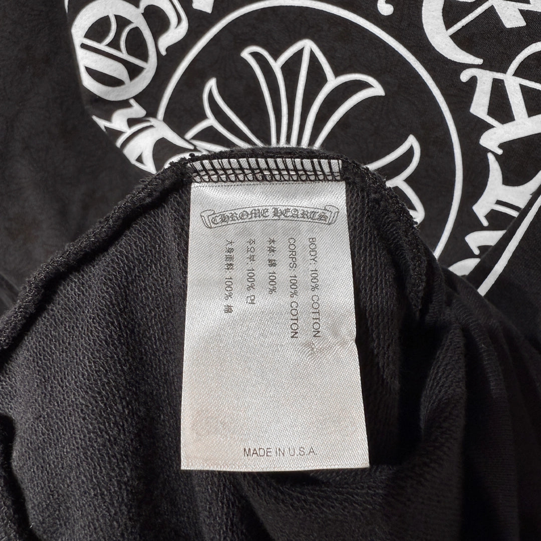 Chrome Hearts Plus Cross Allover Print Horseshoe Logo Hoodie