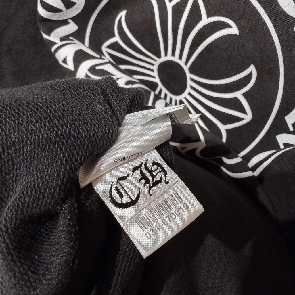 Chrome Hearts Plus Cross Allover Print Horseshoe Logo Hoodie