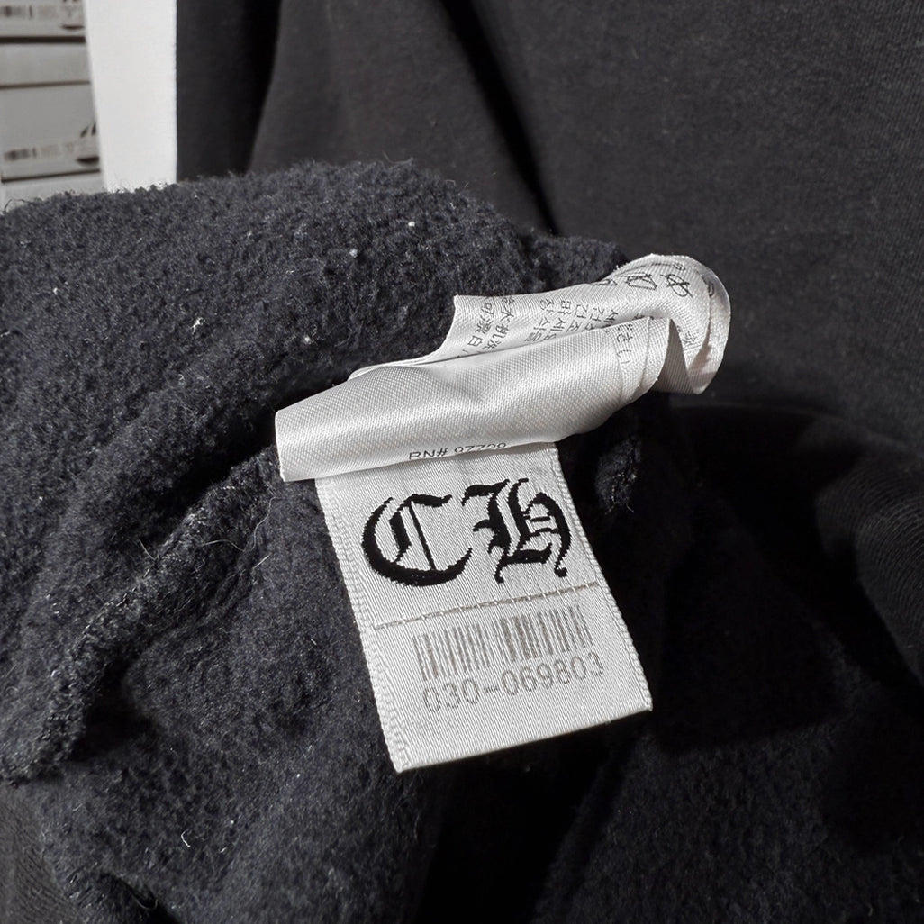 Chrome Hearts Vertical Logo Hoodie Black/White