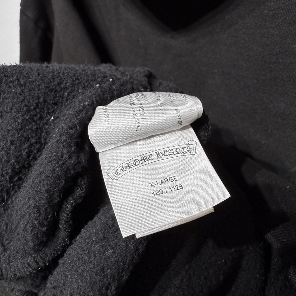 Chrome Hearts Vertical Logo Hoodie Black/White