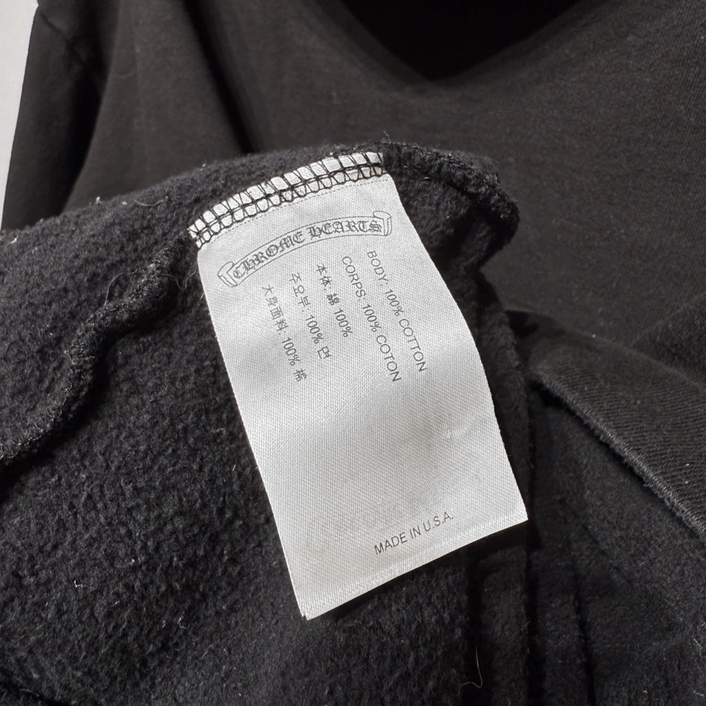 Chrome Hearts Vertical Logo Hoodie Black/White