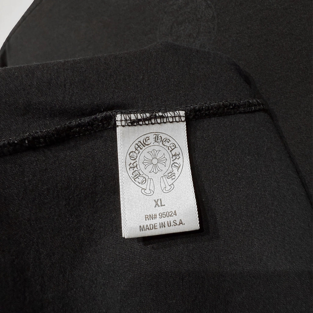 Chrome Hearts V-neck Fleur-de-lys Black T-Shirt