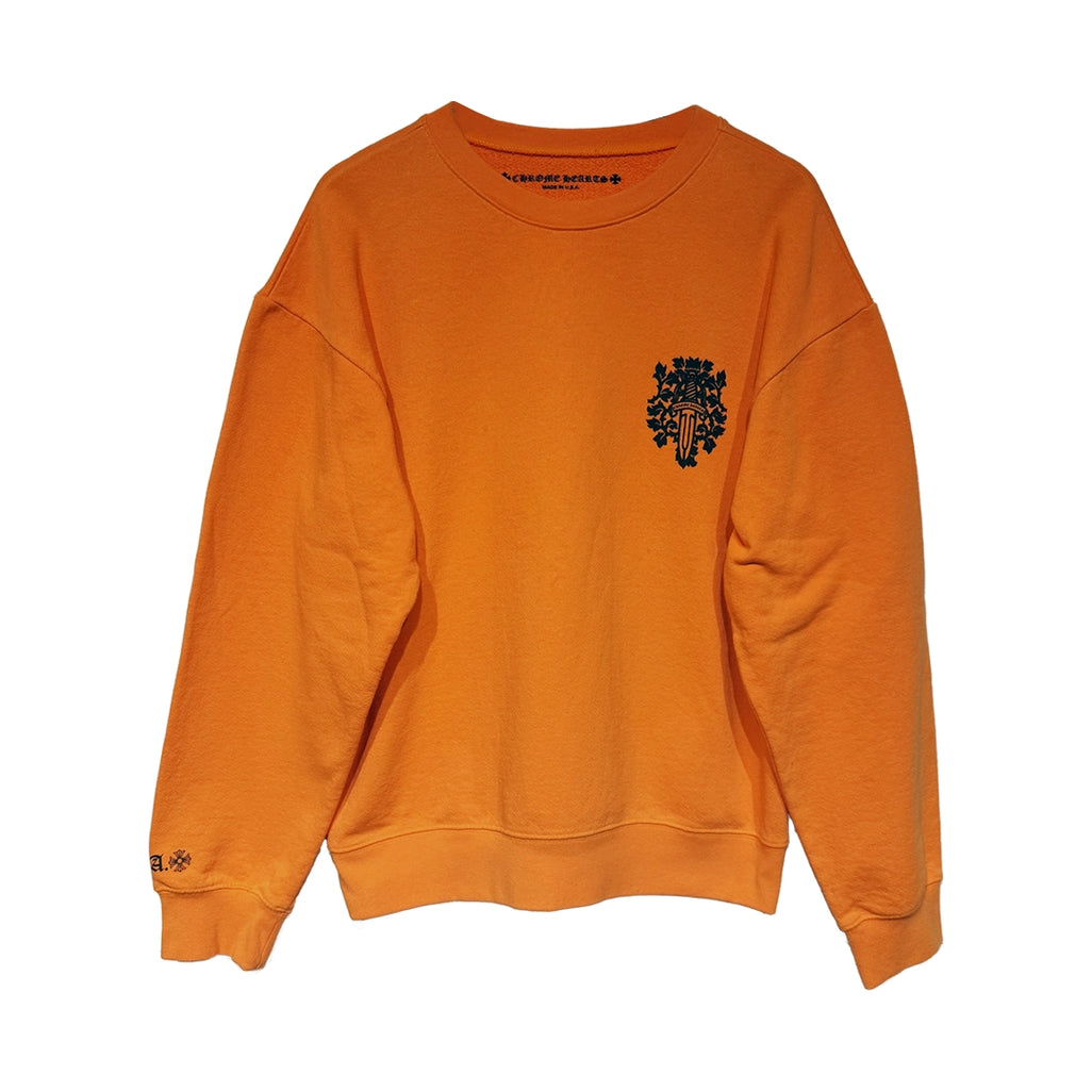 Chrome Hearts Vine Dagger Crewneck Sweatshirt Orange