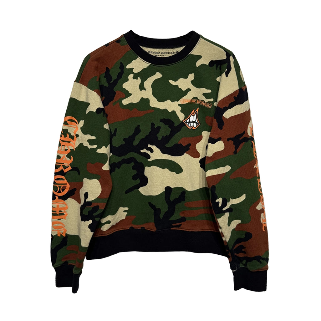 Chrome Hearts Matty Boy Camo Caution Crewneck