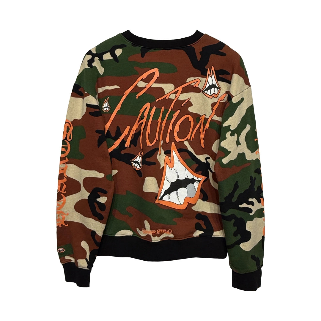 Chrome Hearts Matty Boy Camo Caution Crewneck