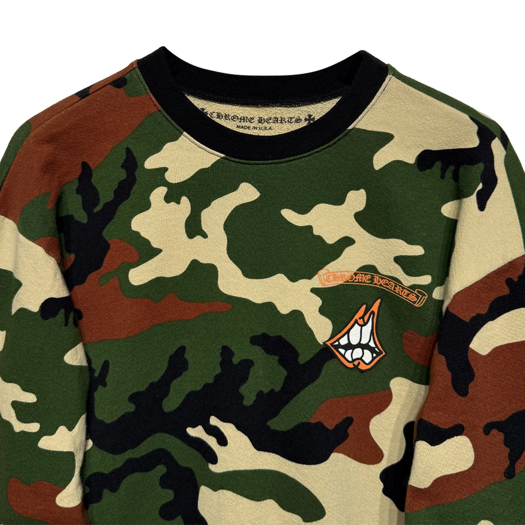 Chrome Hearts Matty Boy Camo Caution Crewneck