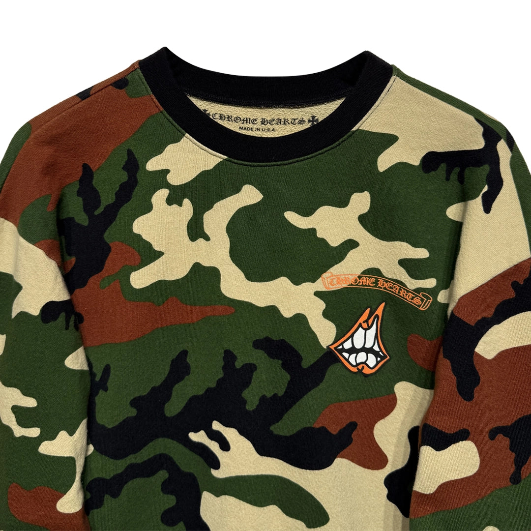 Chrome Hearts Matty Boy Camo Caution Crewneck