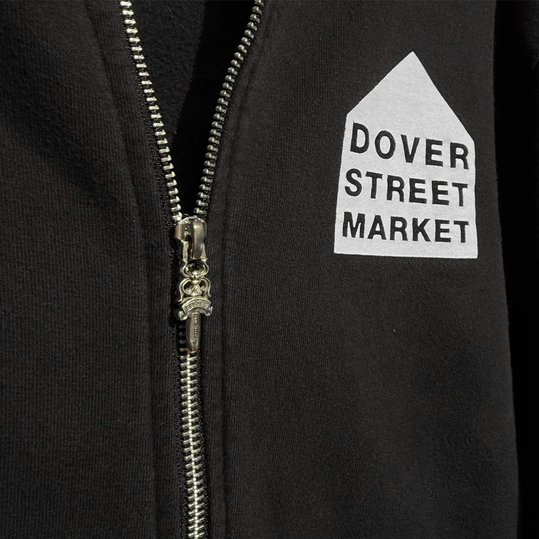 Chrome Hearts x Dover Street Market Zip-Up Hoodie Black/White