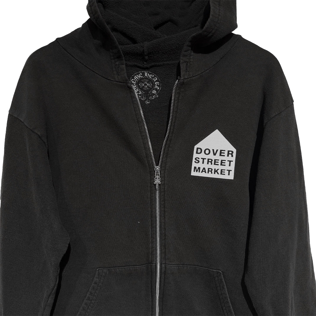 Chrome Hearts x Dover Street Market Zip-Up Hoodie Black/White