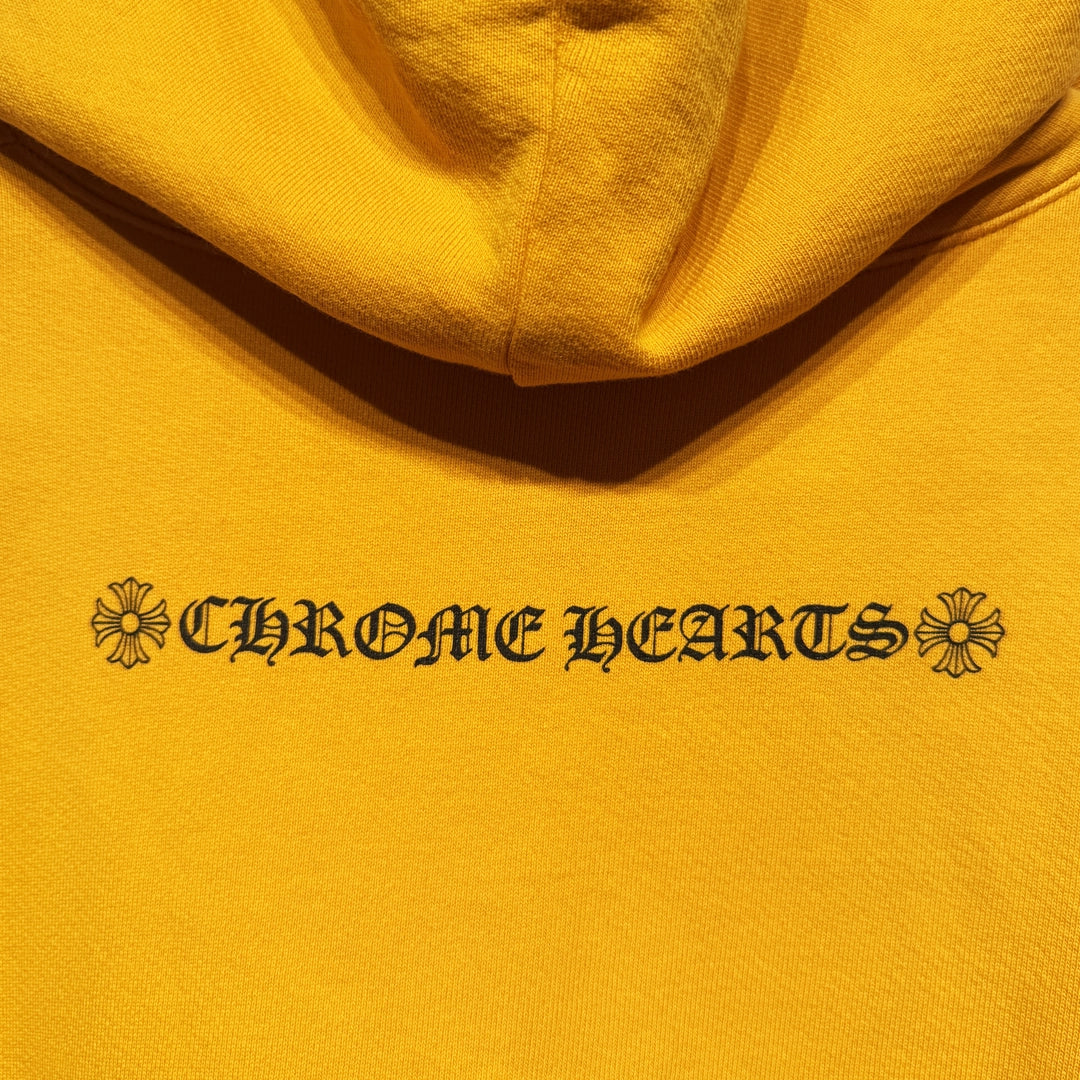 Chrome Hearts Vertical Logo Hoodie Orange