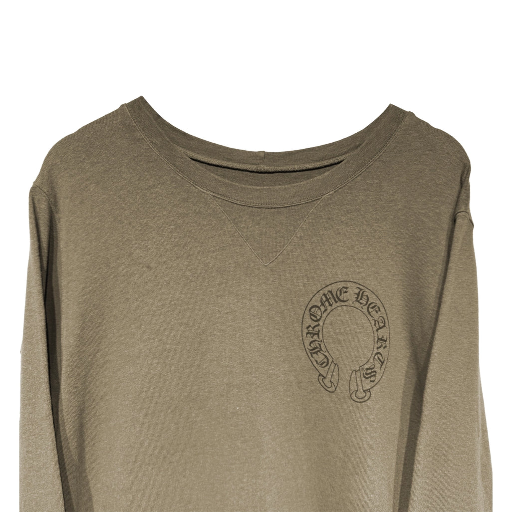 Chrome Hearts Olive Green Cluster Crosses Sweatshirt