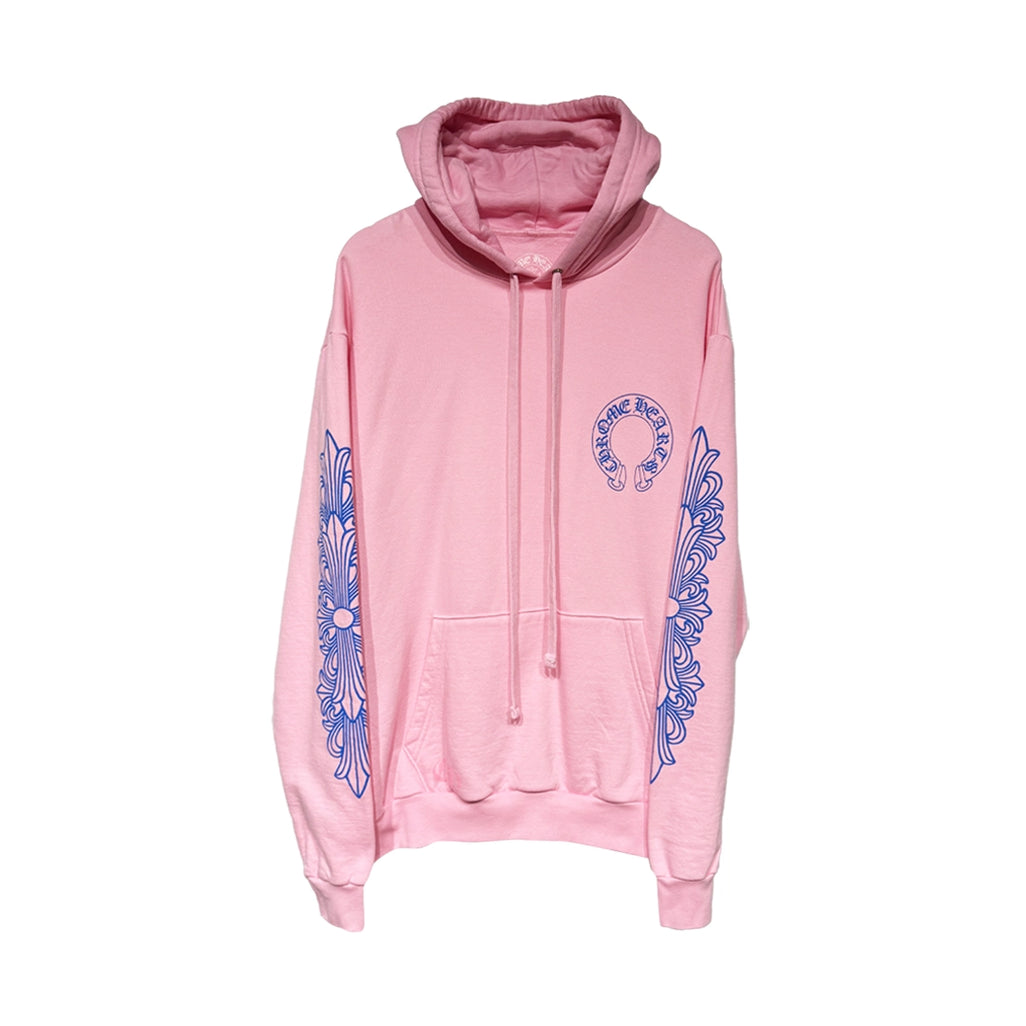 Chrome Hearts Horseshoe Logo-print Pink Pullover Hoodie