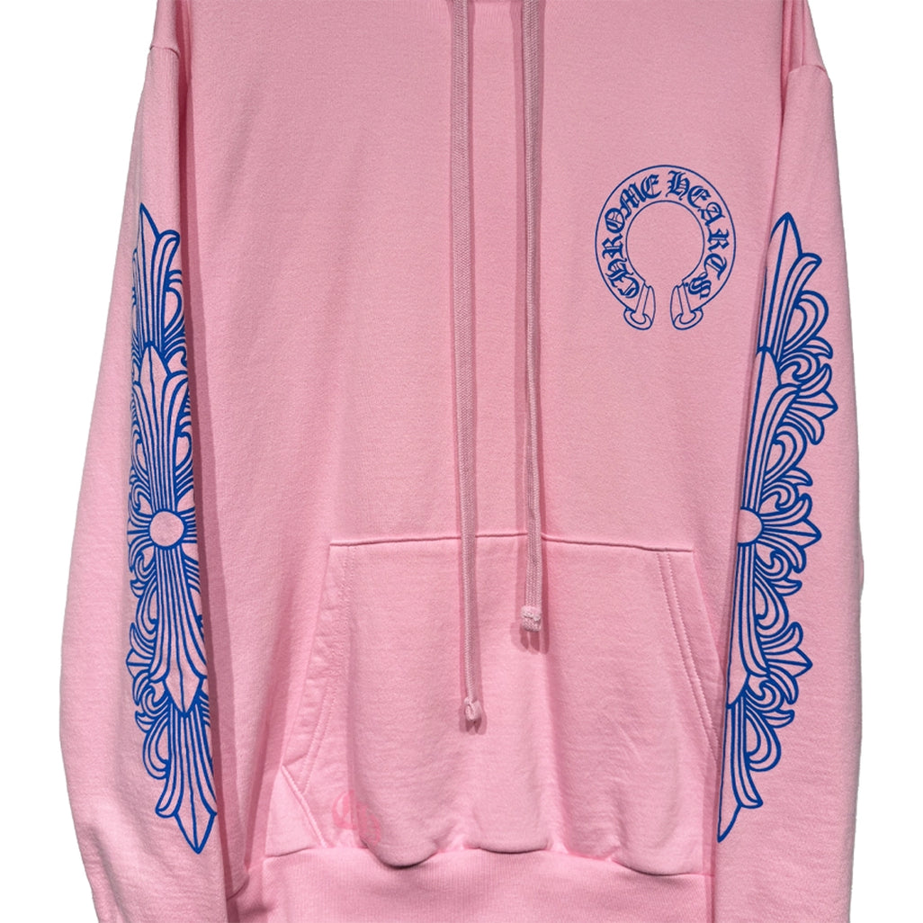 Chrome Hearts Horseshoe Logo-print Pink Pullover Hoodie