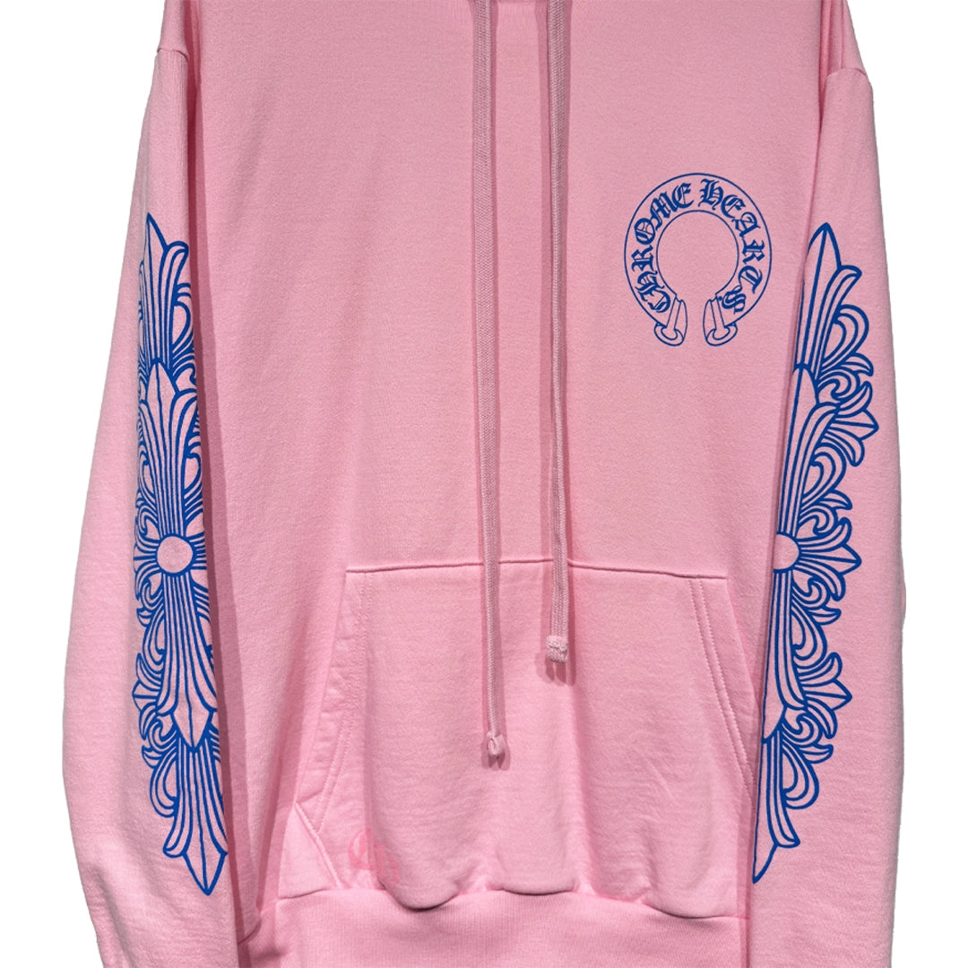 Chrome Hearts Horseshoe Logo-print Pink Pullover Hoodie