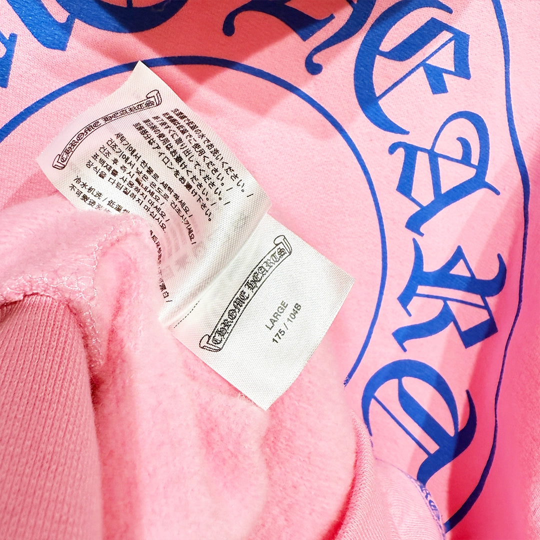 Chrome Hearts Horseshoe Logo-print Pink Pullover Hoodie