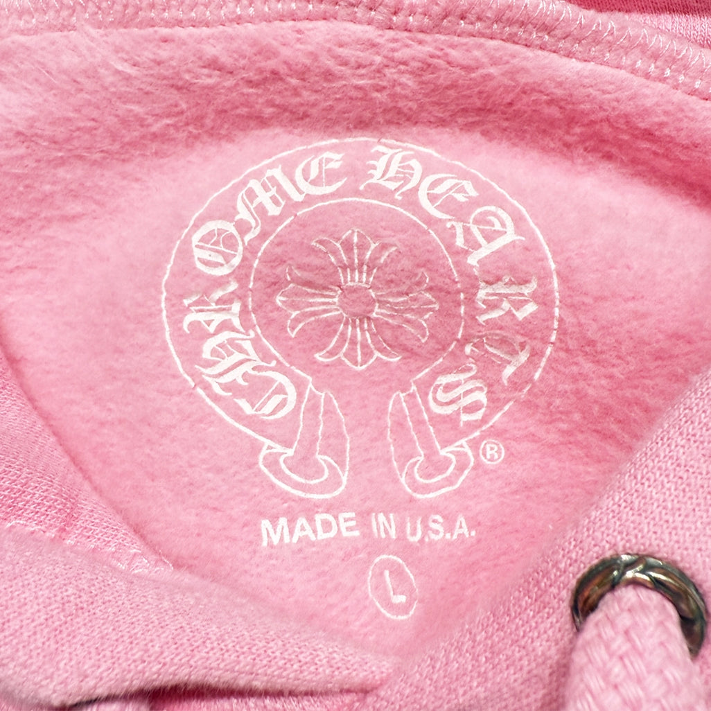 Chrome Hearts Horseshoe Logo-print Pink Pullover Hoodie