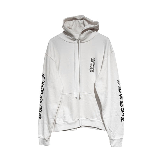 Chrome Hearts Vertical Logo Hoodie White/black