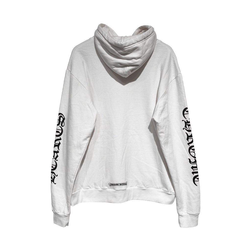 Chrome Hearts Vertical Logo Hoodie White/black