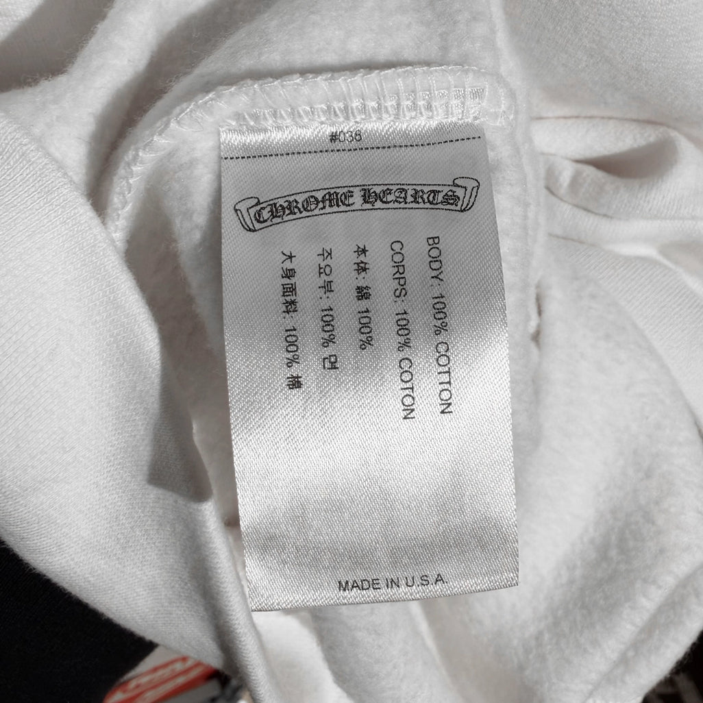 Chrome Hearts Vertical Logo Hoodie White/black