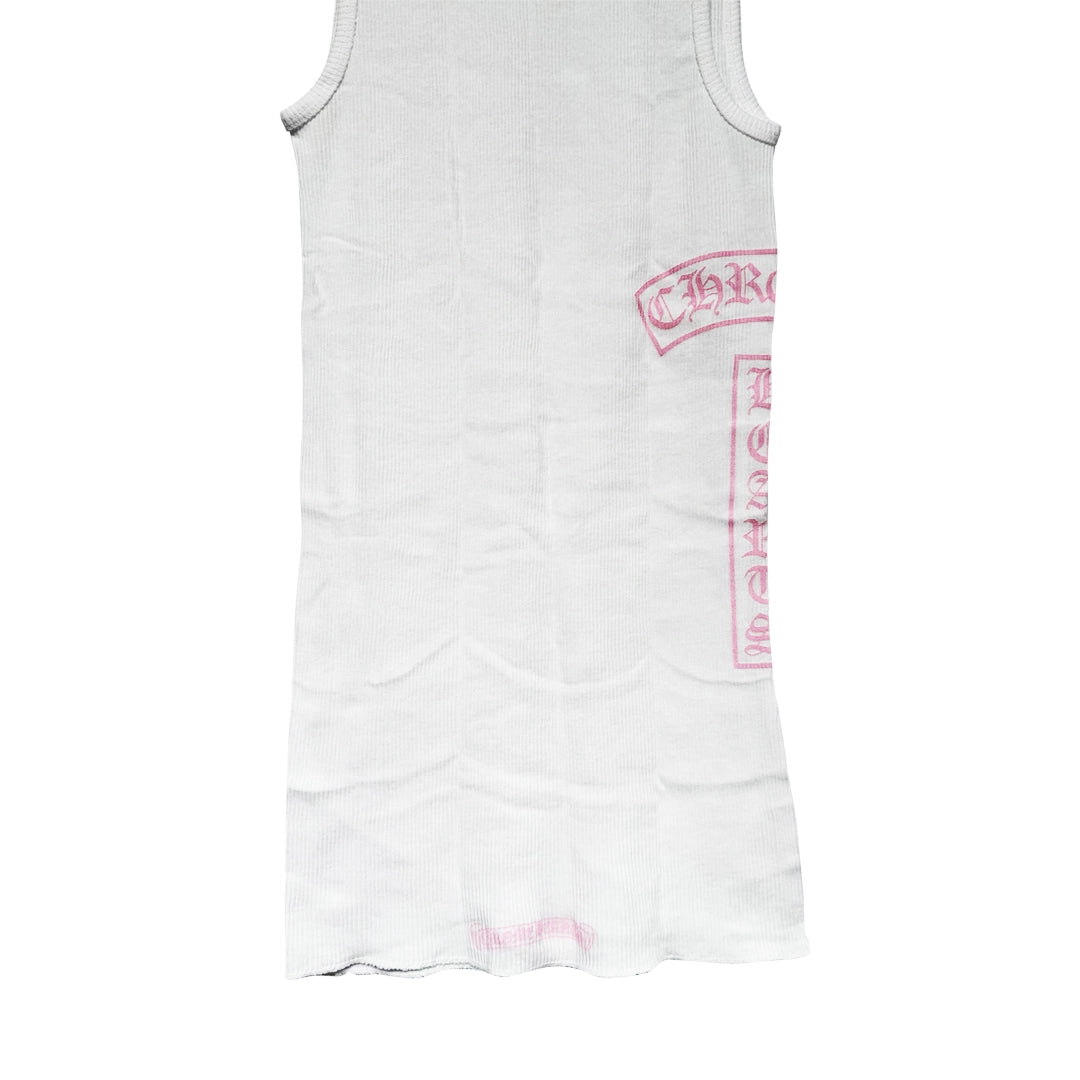 Chrome Hearts T Bar Rib Tank Top White/Pink