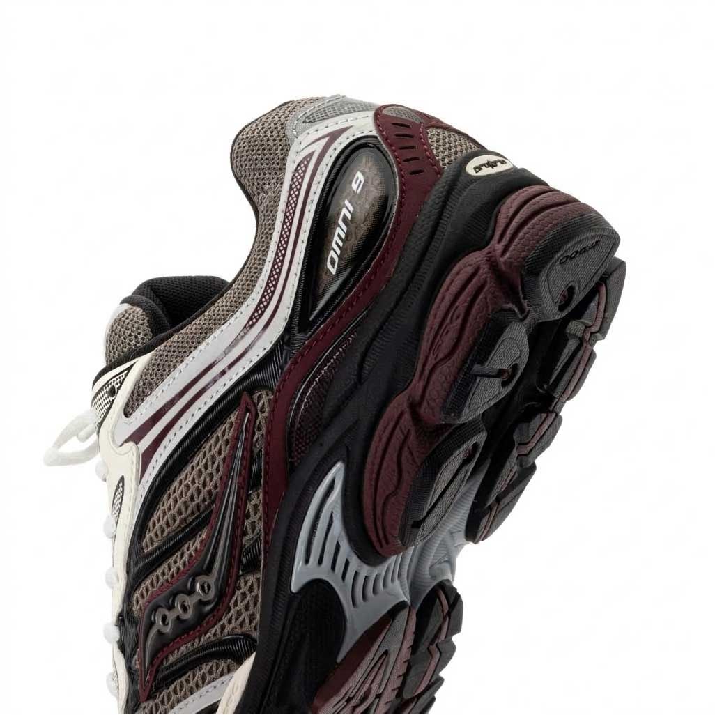 Saucony ProGrid Omni 9 Tan Maroon