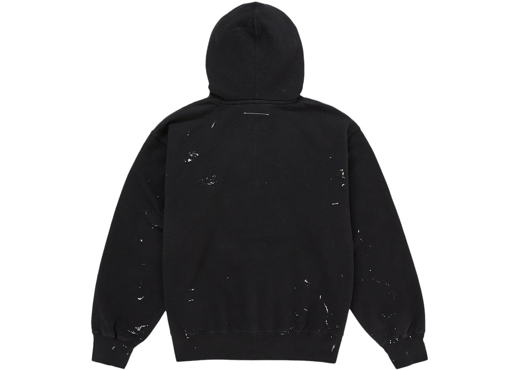 Supreme MM6 Maison Margiela Box Logo Zip Up Hooded Sweatshirt Black