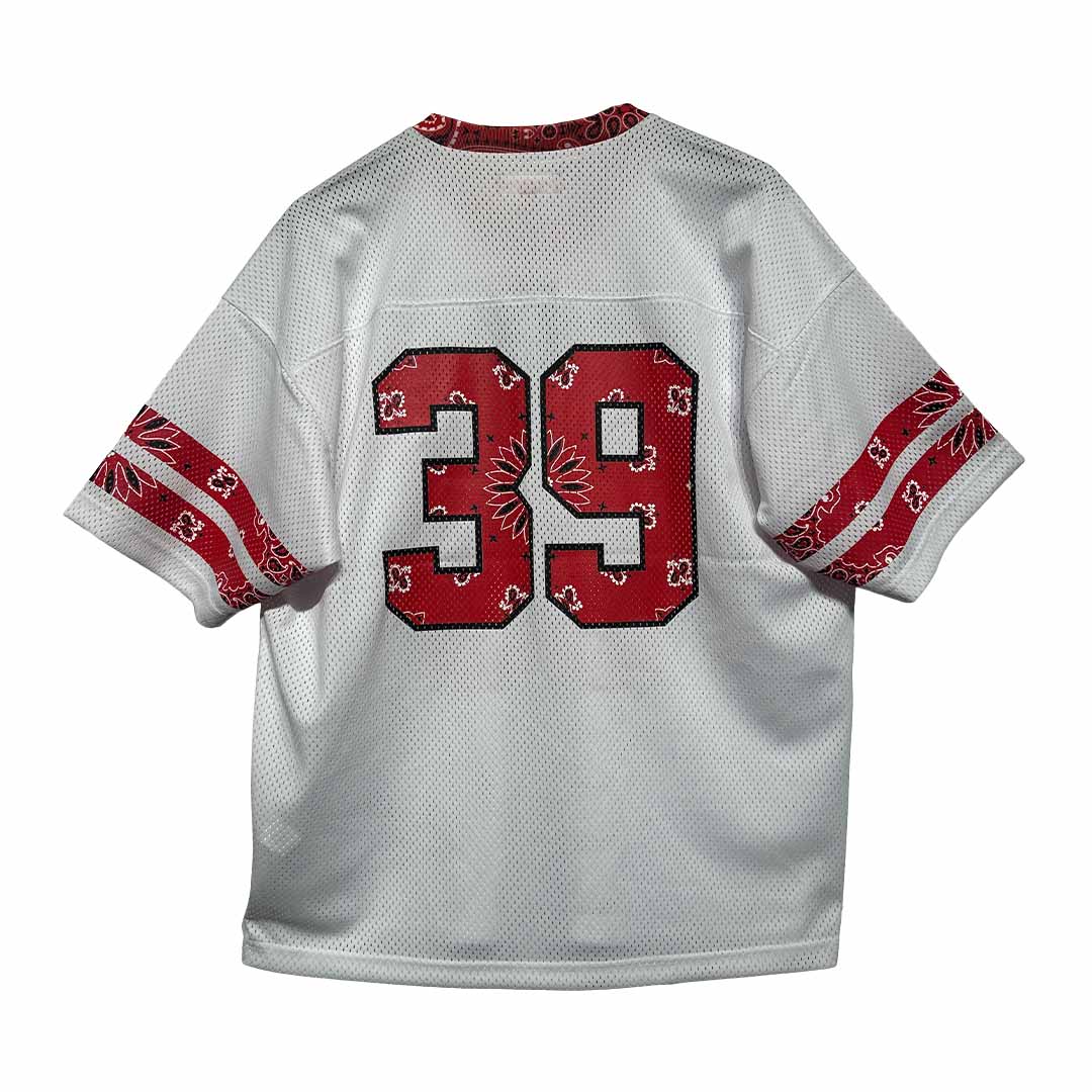 Supreme Bandana Football Jersey White Red – OG Kicks
