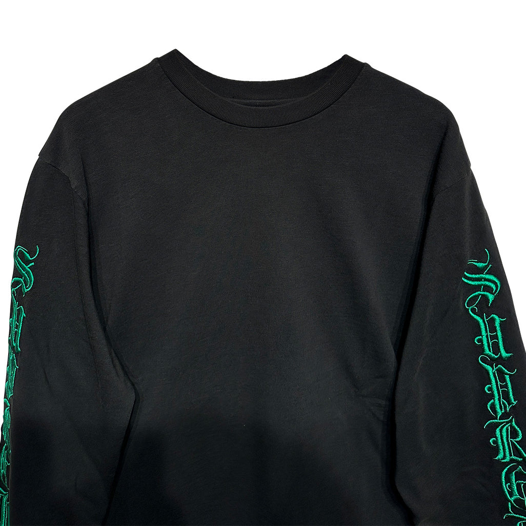 Supreme Old English Long Sleeve Top Black Green - 2