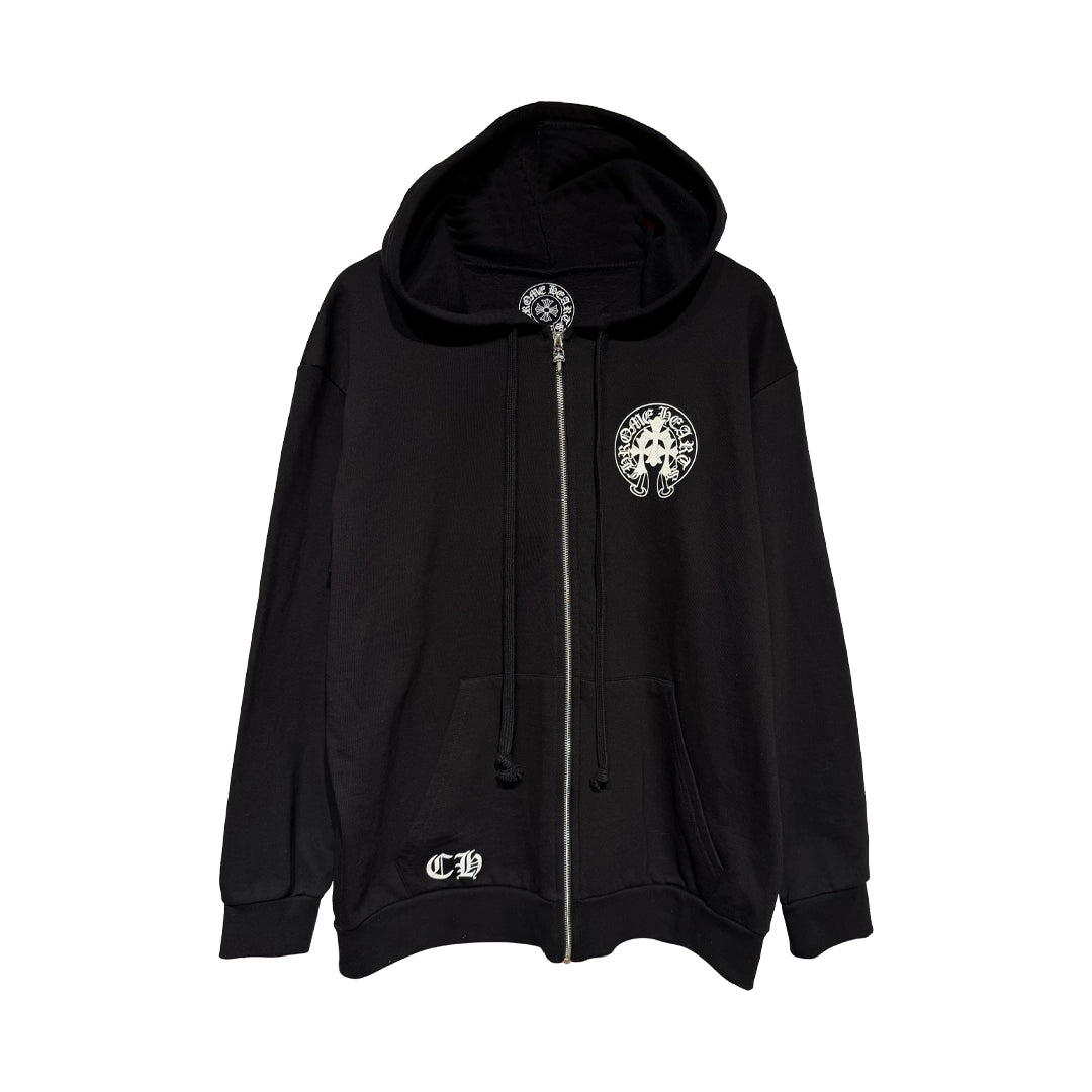 Chrome Hearts triple cross zip hoodie black white Beijing back print UK