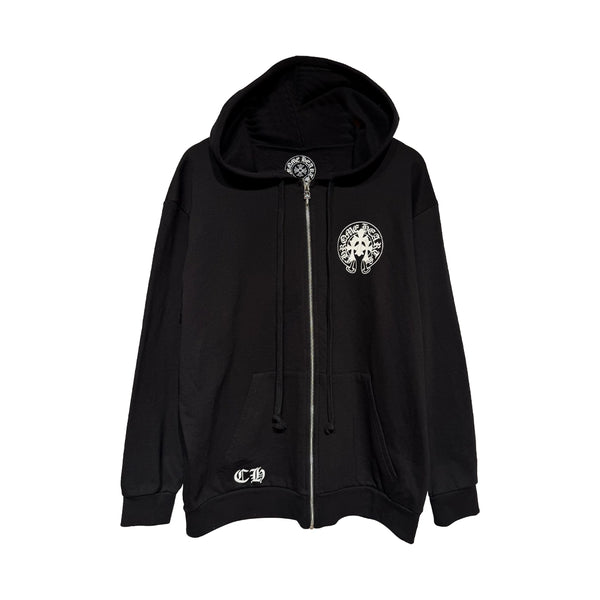 chrome Hearts Hoodie ブラック triple-cross-zip-hoodie-black-