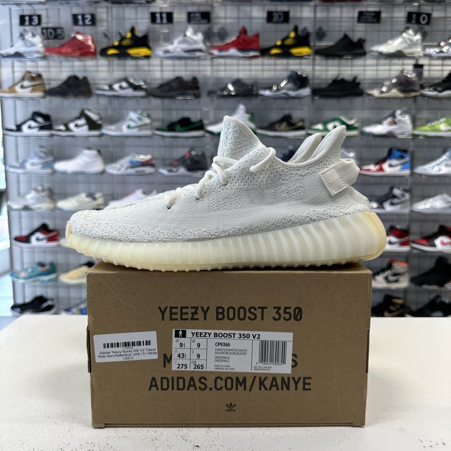 adidas Yeezy Boost 350 V2 'Cloud White Non-Reflective' UK9