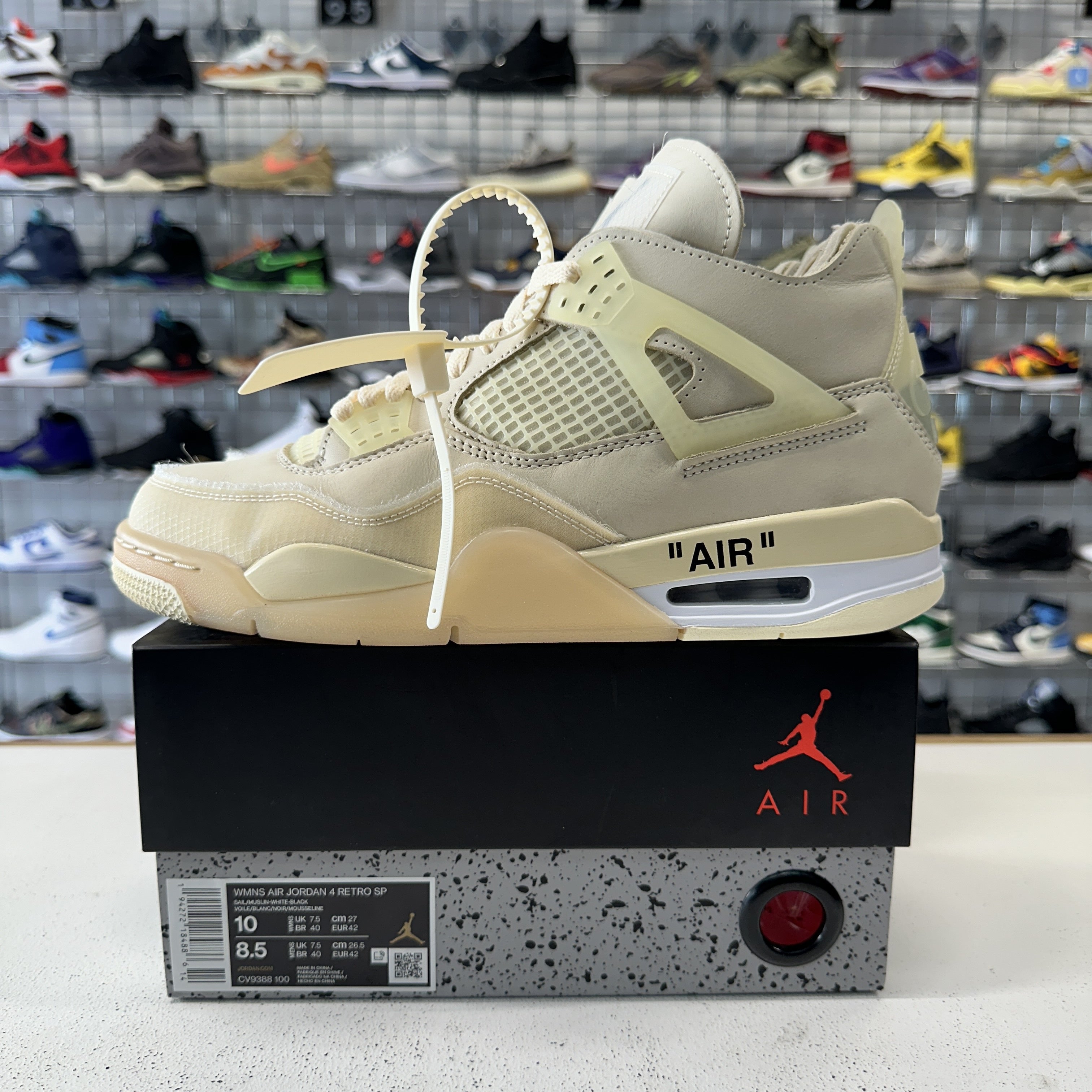 OFF-WHITE x Wmns Air Jordan 4 SP 'Sail' UK7.5 – OG Kicks