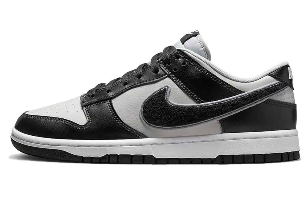 Nike Dunk Low Chenille Swoosh 'Grey Black'