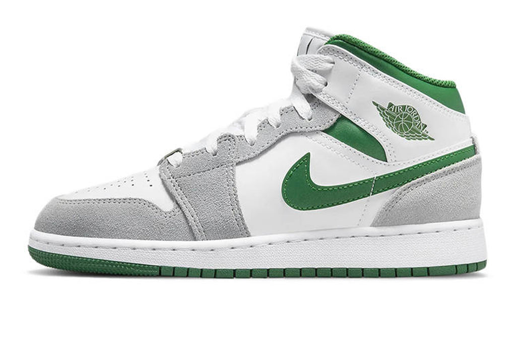 Air Jordan 1 Mid SE White Pine Green Smoke Grey GS